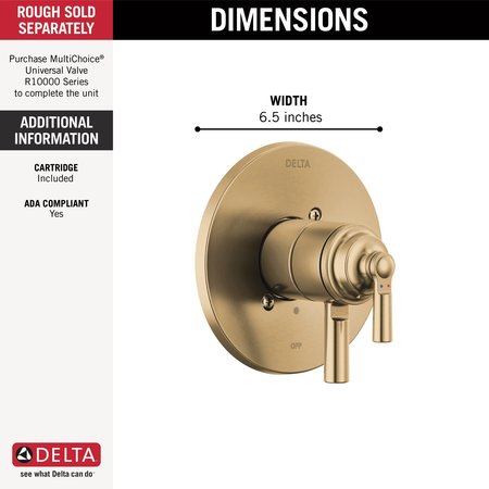 Delta Saylor Monitor 17 Series Valve Trim Only T17035-CZ